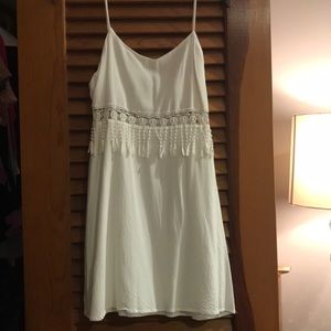 Bohemian white mini dress